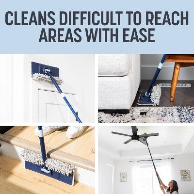 Casabella Click Clean and Organize Baseboard Cleaning Mop Head and Hook
