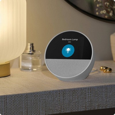 Amazon Echo Spot, Smart Alarm Clock (2024 Release) - Glacier White