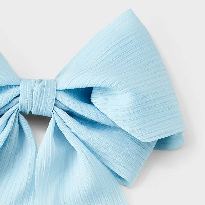 Pleated Double Bow Barrette - A New Day Light Blue