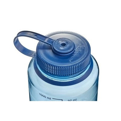 Nalgene 32 fl oz Plastic Wide Mouth Water Bottle - Baby Blue: Portable Drinkware, Recycled Content