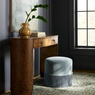 Burled Wood Console Table with Decorative Hardware Dark Brown - Threshold designed with Studio McGee (LOCAL PICKUP ONLY)