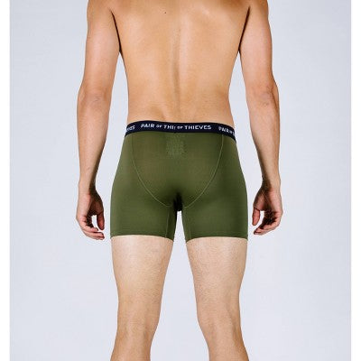 Pair of Thieves Men's Super Fit Boxer Briefs 2pk - Green/Gray S