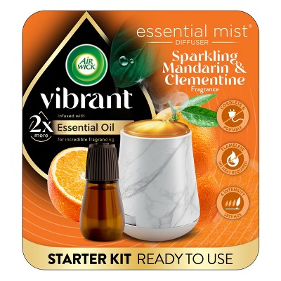Air Wick Vibrant Essential Mist Aromatherapy Diffuser Kits - Sparkling Mandrain & Clementine - 2ct