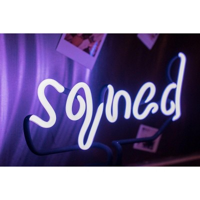 Amped & Co Large Squad Neon Desk Light, Purple