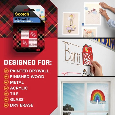 Scotch 36ct Removable Mounting Adhesives Squares
