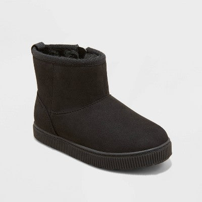 Toddler Arlo Shearling Style Boots - Cat & Jack Black 6T