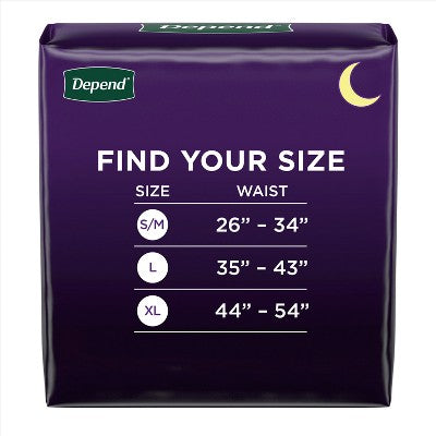 Depend Night Defense Incontinence Disposable Underwear for Men - Overnight Absorbency - XL - 48ct