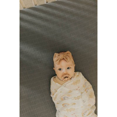 Little Unicorn Deluxe Muslin Swaddle Blanket - Rainbow Gingham - 2pk