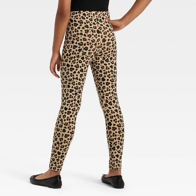 Girls' Leopard Printed Leggings - Cat & Jack Beige S
