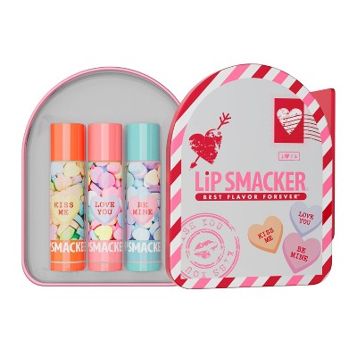 Lip Smackers Mailbox Trio Tin - Candy Hearts - 3pc/0.42oz: Moisturizing, Balm, Translucent