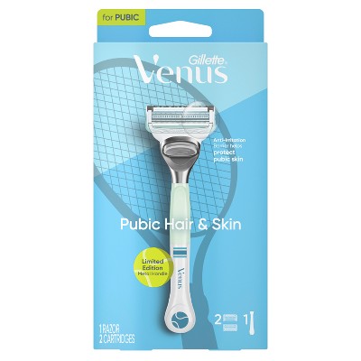 Venus Fem Intimate Women's 1 Disposable Razor Handle with 2 Refills - Tennis
