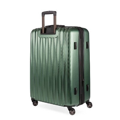 SWISSGEAR Energie Hardside Large Checked Spinner Suitcase - Green: Expandable