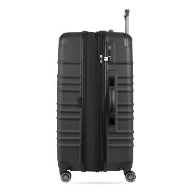 SWISSGEAR Cascade II Hardside Large Checked Spinner Suitcase - Black: (LOCAL PICKUP ONLY)