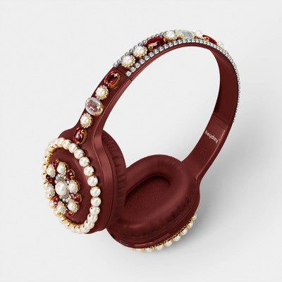 Embellishment On-Ear Headphones - heyday Jewel Red