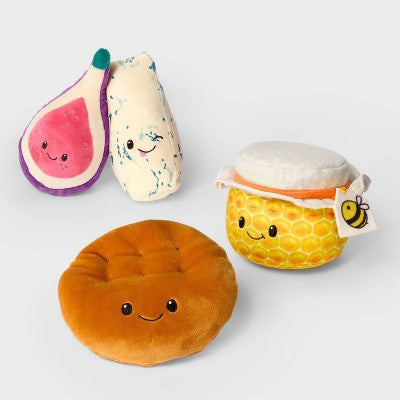 Charcuterie Box Set Fig, Blue Cheese, Honey, Round Cracker 4pc Plush