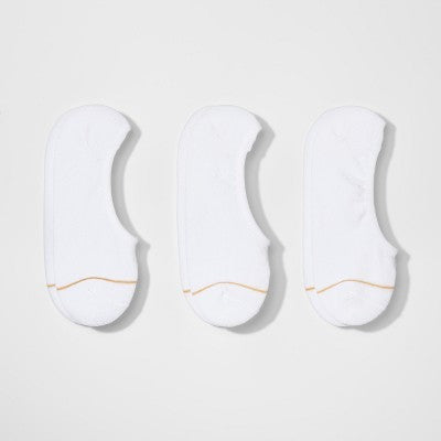 All Pro Women's 3 pk Ultralight Low Liner Socks - White 4-10: Breathable, Moisture Wicking, Y-Heel Stitching