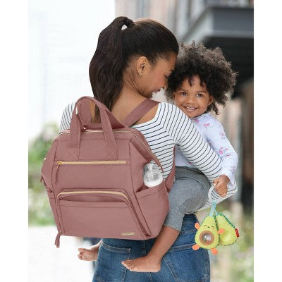 Skip Hop Mainframe Wide Open Diaper Backpack - Dusty Rose