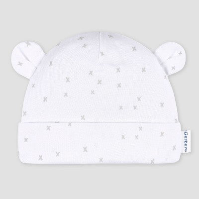 Gerber Baby 3pk Hats & Mittens - White