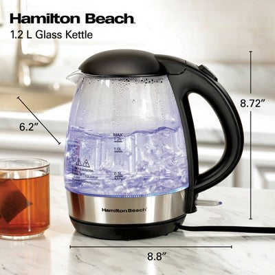 Hamilton Beach 1.2L Glass Kettle