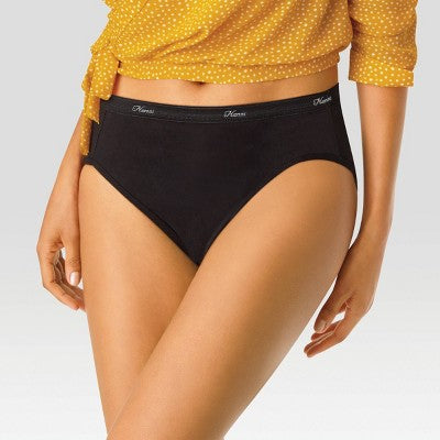 Hanes Women's 6+3pk Free Cotton Hi-Cut Underwear - Colors May Vary 7