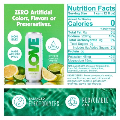 Be Love Berry Citrus Zest Water - 4pk/12 fl oz