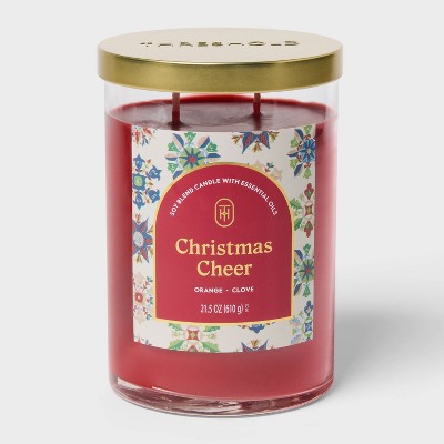 Lidded Christmas Cheer Jar Candle 21.5oz - Threshold