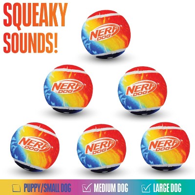 NERF Color Blast Squeak Tennis Ball Dog Toys