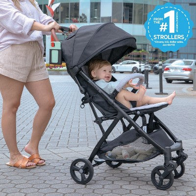 Ingenuity 3Dquickclose CS+ Compact Fold Stroller - Black: Metal Frame, 5-Point Harness, EVA Tires, Single Configuration (LOCAL PICKUP ONLY)