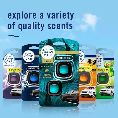 Febreze Luxe Car Air Freshener - Rainforest - 0.14 fl oz/2ct