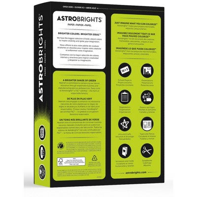 Astrobrights Premium Colored Paper, 8-1/2 x 11 Inches, 24 lbs, Terra Green, 500 Sheets