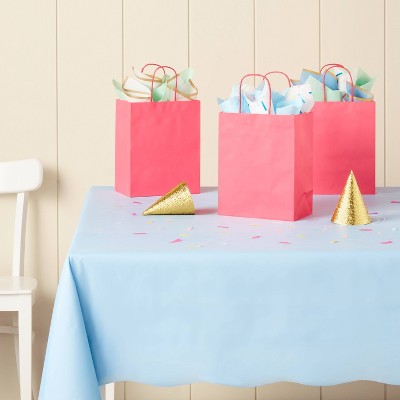 4pk Small Gift Bags Solid Pink - Spritz