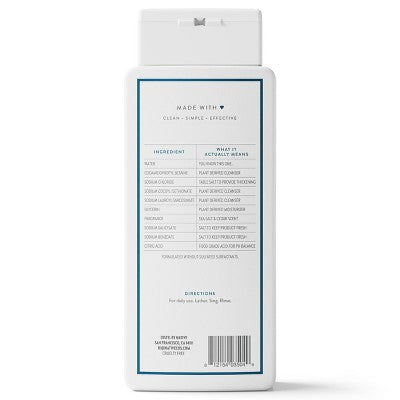 Native Body Wash for Men & Women - Sea Salt & Cedar - Sulfate Free - 18 fl oz: Moisturizing Nourishing Liquid