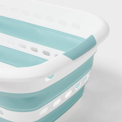 Collapsible Laundry Hamper Endcap White - Brightroom
