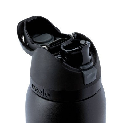 Owala 40oz FreeSip Stainless Steel Water Bottle - Very Very Dark: Flip-Top Lid