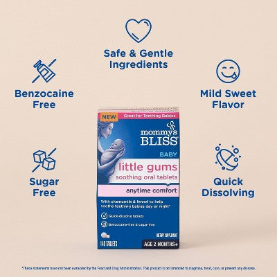 Mommy's Bliss Little Gums Soothing Oral Tablets - 140ct
