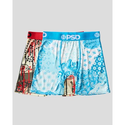 PSD Men's Paisley Print Briefs - Blue/Cream XXL