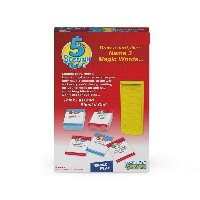 PlayMonster 5 Second Rule Quick Play Board Games