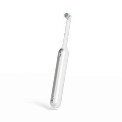 quip 360 Oscillating Rechargeable Electric Toothbrush + Travel Case - White/Silver
