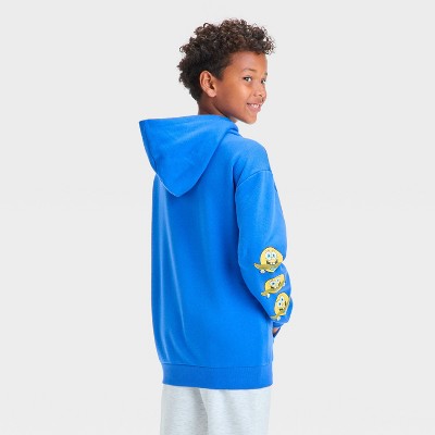 Boys' SpongeBob Oversized Hooded Sweatshirt - art class Blue XL