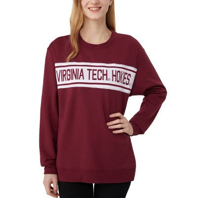 NCAA Virginia Tech Hokies Womens Crew Neck Varsity Top - XL