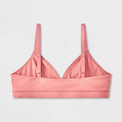 Girls' 2pk Fits All Triangle Bra  art class Sand Beige/Rose Red L