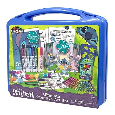 Disney Stich Ultimate Craft Art Set 70pc: Drawing & Coloring Kit with Paint, Markers, Crayons, Brushes
