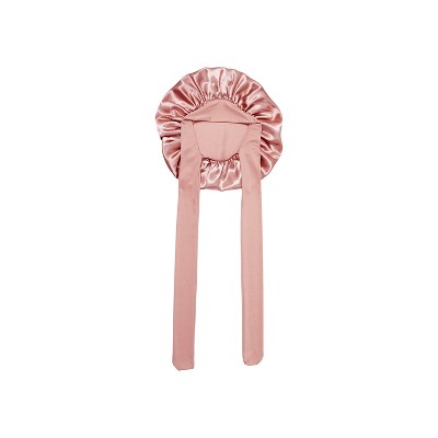 Kiss Colors & Care Silky Satin Bonnet with Tie Band Edge - Dust Pink - XL - 2ct