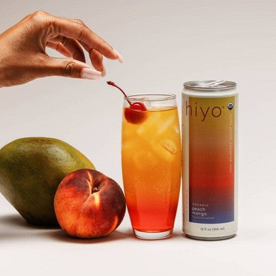 Hiyo Non-Alcoholic Peach Mango Organic Social Tonic - 4pk/12 fl oz Cans