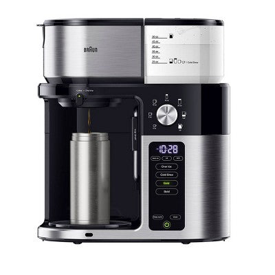 Braun MultiServe Plus 10-Cup Pod Free Drip Coffee Maker, 7 Brew Sizes / Hot & Cold Brew, KF9250BK: Stainless Steel, Electric, Dishwasher-Safe