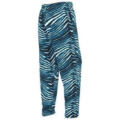 NFL Carolina Panthers Zubaz Youth Zebra Screen Print Pants - 16/18