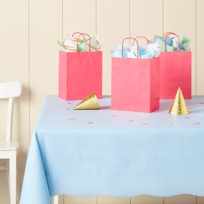 4pk Small Gift Bags Solid Pink - Spritz