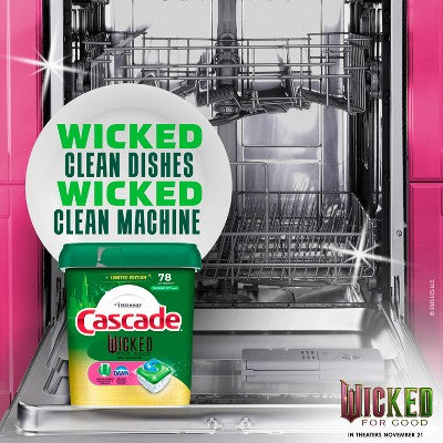 Cascade Complete Pods Dishwasher Detergent Wicked Emerald City - 78ct