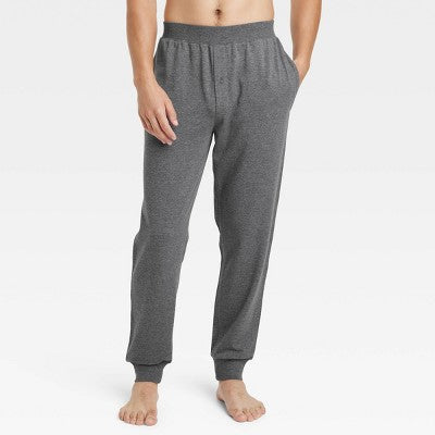 Mens Cotton Modal Knit Jogger Pajama Pants Goodfellow & Co Gray L