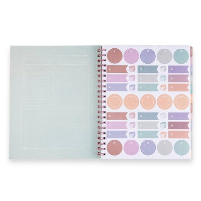 Inspired by Erin Condren 2025 Monthly Planner 11"x9" Pastel Colorblends: Spiral Bound, Adult Stationery, Tabs, 9x11 Paper